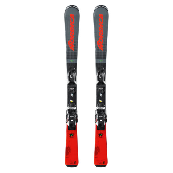 Nordica Team JR + J7.0 FDT 001 grau/rot Kinderski 2024