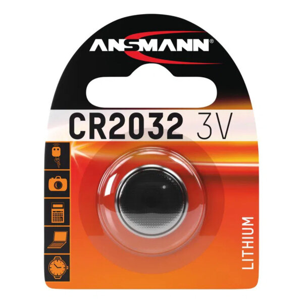 Ansmann Batterie Knopfzelle CR2032 Lithium, 3V