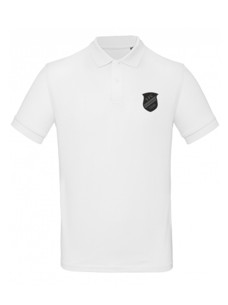 Polo Shirt FC Schnaittach Retro Logo Unisex Wei&szlig;