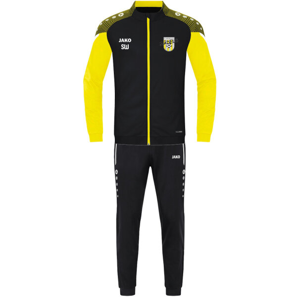 Jako Trainingsanzug Polyester Performance M9122-808 schwarz/gelb Rüsselbach Mädels
