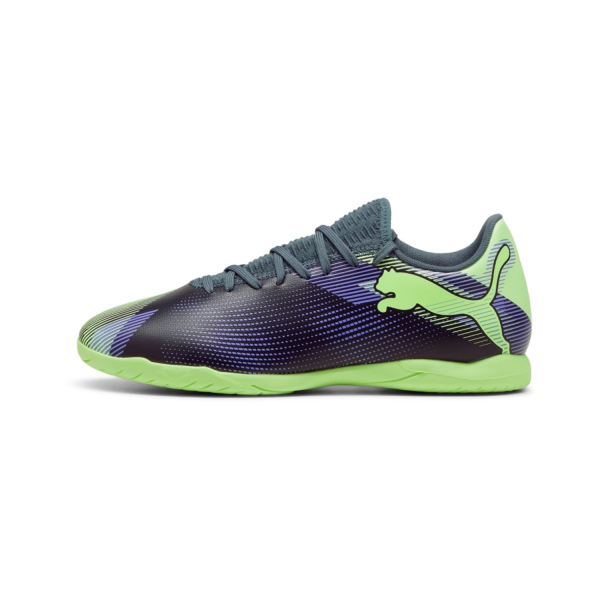 Puma Future 7 Play IT 107952-03 Gray Skies-Elektro Purple Kinder Hallenfussballschuh