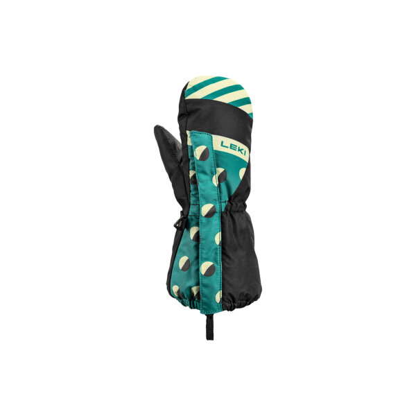 Leki HS Little Paw Mitt Long Junior Black-Green Skihandschuhe