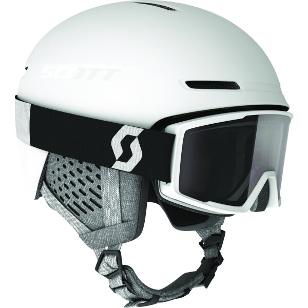 Scott Track Helm + Factor Pro Brille Combo White