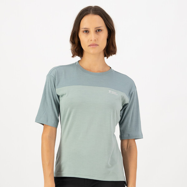 Mons Royale Diversion Merino Bike Jersey Short Sleeve-Dew / Desert Sage-Womens M