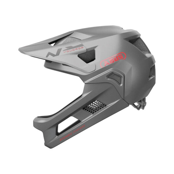 Abus YouDrop FF Kinder Mountainbike Helm Ti silver