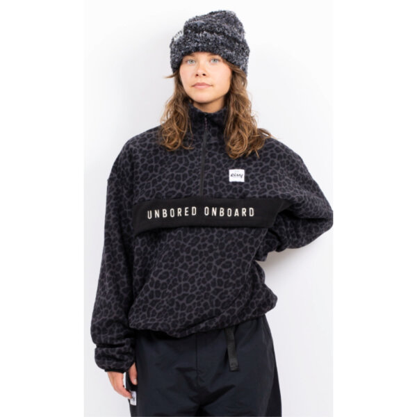 Eivy Ball Fleece Halfzip-Fleecepullover Black/Leopard