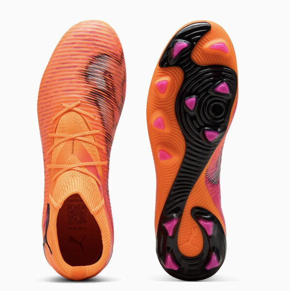 PUMA Future 8 Pro FG/AG Fußballschuh Unisex Heat-Fire-PUMA Black-Glowing Red 42