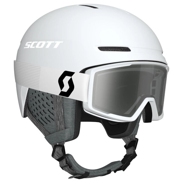 Scott Track Helm + Factor Pro Brille Combo Mineral White