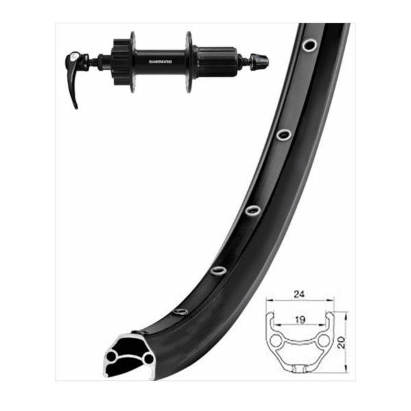 Hinterrad 28/29" schwarz (217) 8-11 Fach QB400, QR 6 Punkt