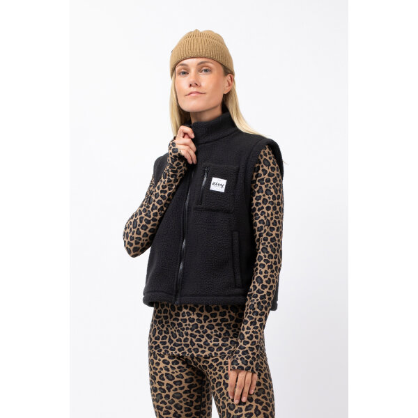Eivy Boxy Sherpa Vest Fleeceweste Damen Black 26/27