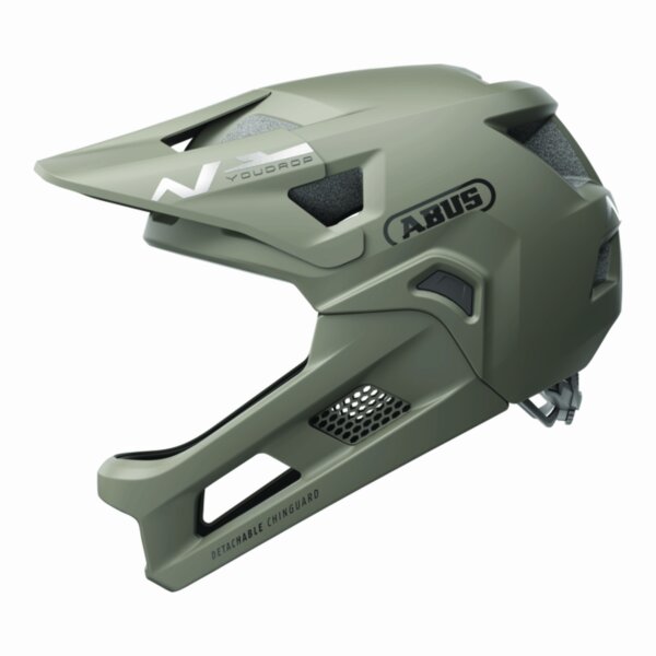 Abus YouDrop FF Kinder Mountainbike Helm dust grey