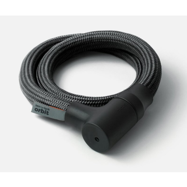 Tex-Lock Orbit 120cm Seilschloss mit Stahlkern Onyx Black