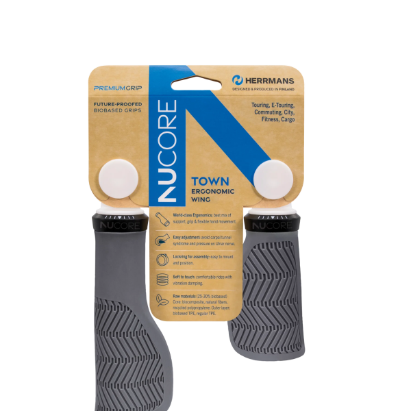 Herrmans Griffe Grips Nucore Town 90+130mm Grey