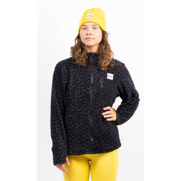 Eivy Techlight Ziphood Fleecejacke Damen Black Leopard 26/27