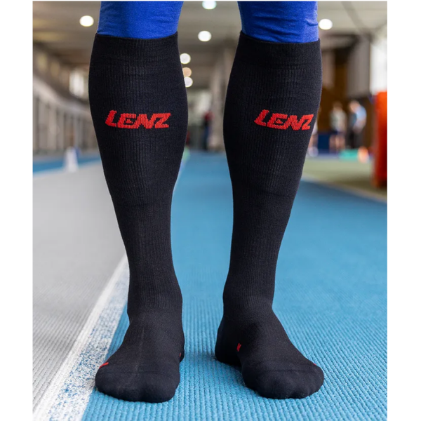 Lenz Ski Compression Socke 2.0 Merino Schwarz