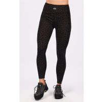 Eivy Pocket Merino Wool Tights Leggins Black Leopard