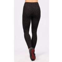Eivy Pocket Merino Wool Tights Leggins Black Leopard