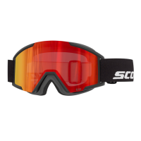 Scott Kinderskibrille Shield Pro JR black/red chrome S3