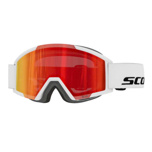 Scott Kinderskibrille Shield Pro JR white/red chrome S3