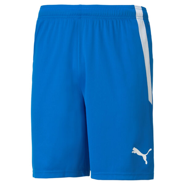 Puma teamLiga Shorts/Electric Blue Lemonade-Puma White