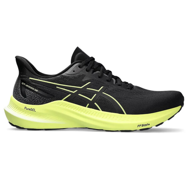 Asics GT-2000 12 Herrenlaufschuh black/glow yellow 44